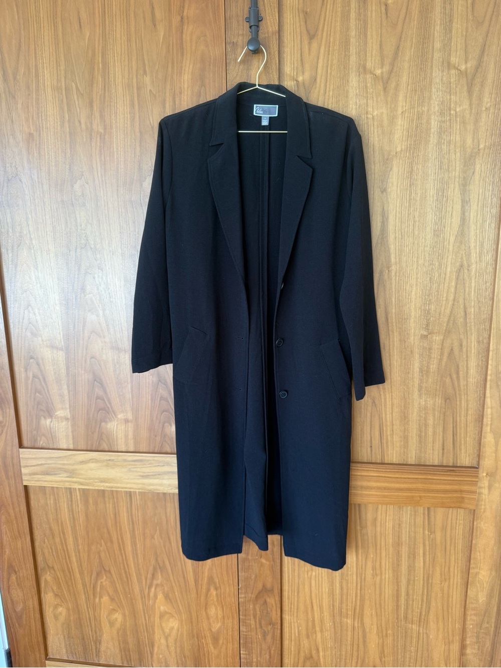 Classic Black Longline Women’s Coat